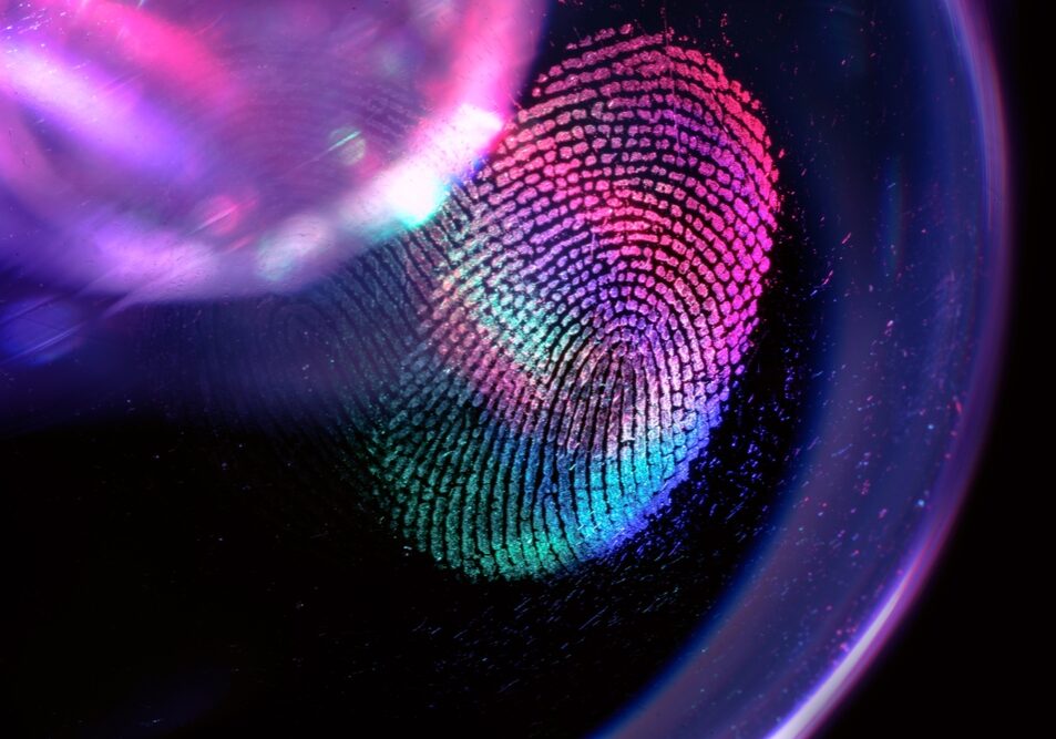 Beautiful,Abstract,Multicoloured,Fingerprint,On,Background,Texture,For,Design.,Macro
